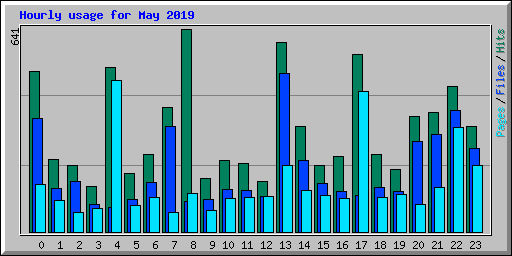 Hourly usage for May 2019